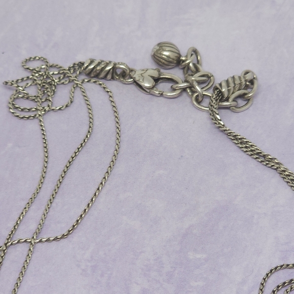 Brighton Silver Tone Charm Multi Strand Necklace - Picture 5 of 7